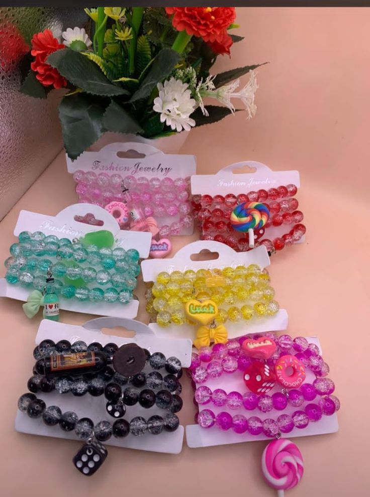 Candy Charm Beaded Bracelets